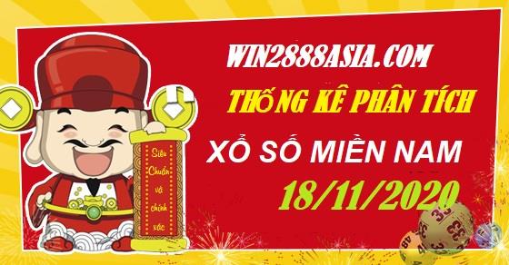 Soi cầu XSMN 18-11-2020 Win2888 Dự đoán Dàn Đề Miền Nam thứ 4