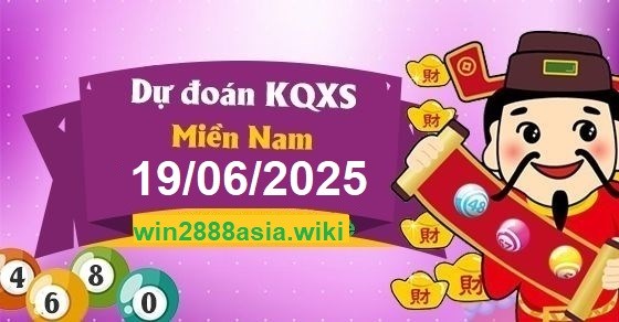 Soi cầu XSMN Win2888 19-06-2025 Chốt số xổ số miền nam thứ 5