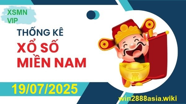 Soi cầu XSMN Win2888 19-07-2025 Chốt số lô đề miền nam thứ 7