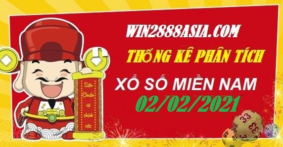Soi cầu XSMN 2-2-2021 Win2888 Dự đoán Lô Đề Miền Nam thứ 3