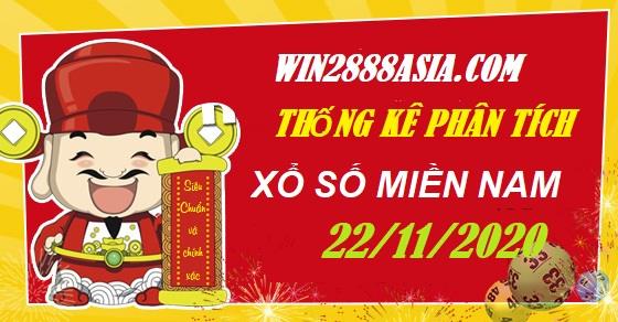 Soi cầu XSMN 22-11-2020 Win2888 Chốt số Cầu Đề Miền Nam  chủ nhật