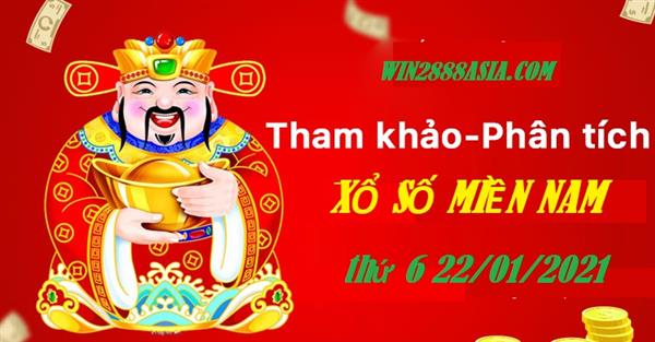 Soi cầu XSMN 22-1-2021 Win2888 Dự đoán Lô Đề Miền Nam thứ 6
