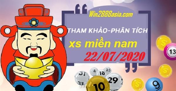Soi cầu XSMN 22-7-2020 Win2888 Chốt số Cầu Lô Miền Nam thứ 4