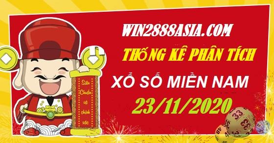 Soi cầu XSMN 23-11-2020 Win2888 Dự đoán Xổ Số Miền Nam thứ 2
