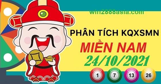 Soi cầu XSMN 24-10-2021 Win2888 Dự đoán Lô Đề Miền Nam chủ nhật