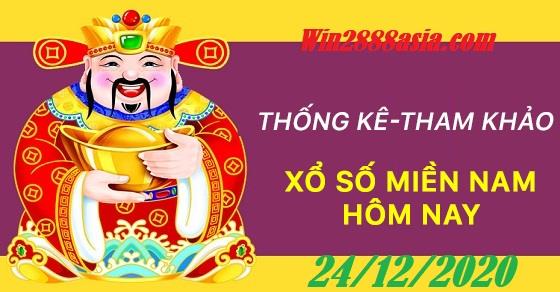 Soi cầu XSMN 24-12-2020 Win2888 Chốt số Dàn Đề Miền Nam thứ 5
