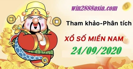 Soi cầu XSMN 24-9-2020 Win2888 Chốt số Xổ Số Miền Nam thứ 5