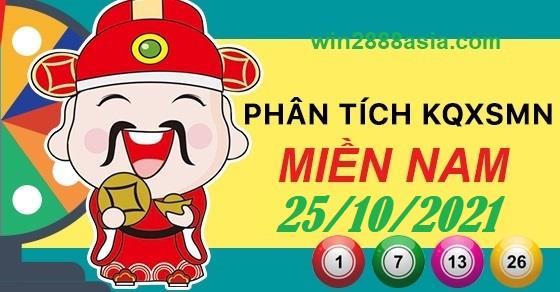 Soi cầu XSMN 25-10-2021 Win2888 Dự đoán Lô Đề Miền Nam thứ 2