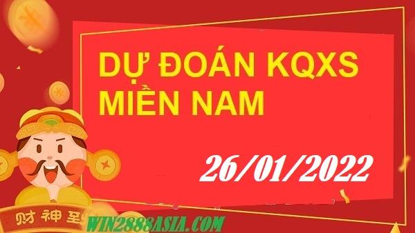 Soi cầu XSMN 26-1-2022 Win2888 Chốt số KQXS Miền Nam thứ 4