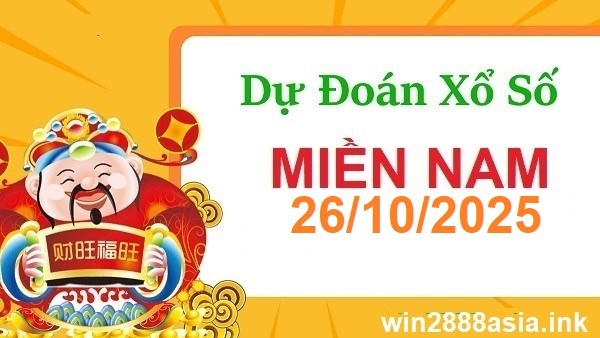 Soi cầu XSMN Win2888 26-10-2025 Dự đoán kqxsmn vip chủ nhật