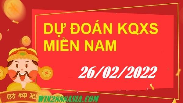 Soi cầu XSMN 26-2-2022 Win2888 Dự đoán Cầu Lô Miền Nam thứ 7