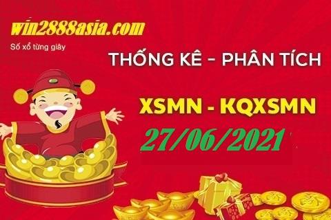 Soi cầu XSMN 27-6-2021 Win2888 Chốt số Lô Đề Miền Nam chủ nhật