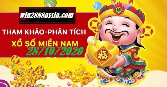 Soi cầu XSMN 28-10-2020 Win2888 Dự đoán Cầu Lô Miền Nam thứ 4