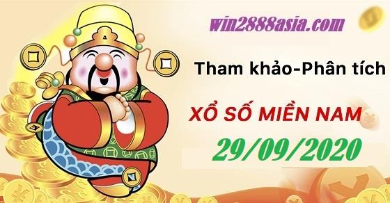 Soi cầu XSMN 29-9-2020 Win2888 Dự đoán Cầu Lô Miền Nam thứ 3