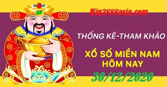 Soi cầu XSMN 30-12-2020 Win2888 Chốt số Cầu Đề Miền Nam thứ 4
