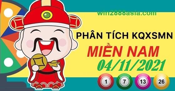 Soi cầu XSMN 4-11-2021 Win2888 Dự đoán Xổ Số Miền Nam thứ 5
