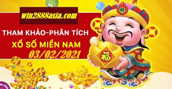 Soi cầu XSMN 3-2-2021 Win2888 Dự đoán Lô Đề Miền Nam thứ 4