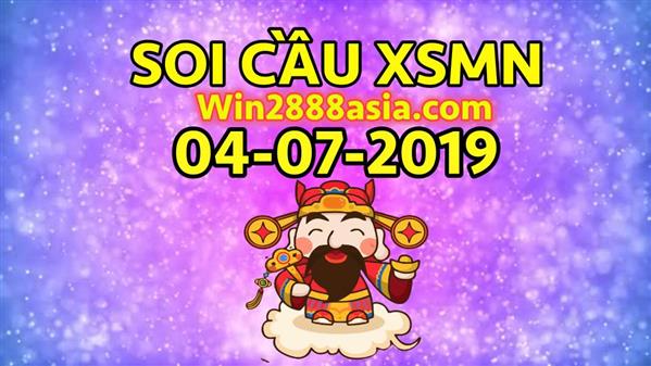 Soi cầu XSMN 4-7-2019 Win2888 Dự đoán cầu lô miền nam thứ 5