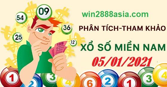 Soi cầu XSMN 5-1-2021 Win2888 Dự đoán Lô Đề Miền Nam thứ 3