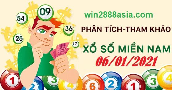 Soi cầu XSMN 6-1-2021 Win2888 Chốt số Dàn Đề Miền Nam thứ 4