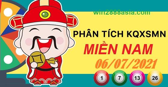 Soi cầu XSMN 6-7-2021 Win2888 Dự đoán Xổ Số Miền Nam thứ 3