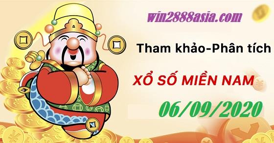 Soi cầu XSMN 6-9-2020 Win2888 Chốt số Cầu Lô Miền Nam chủ nhật