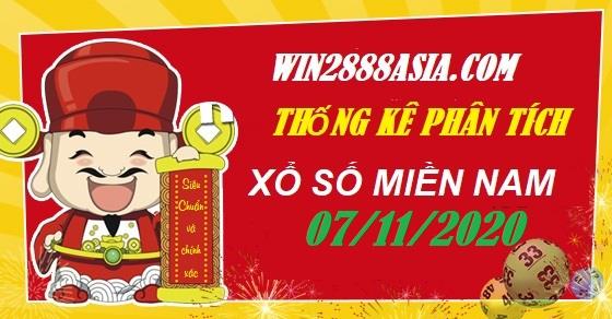 Soi cầu XSMN 7-11-2020 Win2888 Chốt số Lô Đề Miền Nam thứ 7