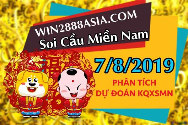 Soi cầu XSMN 7-8-2019 Win2888 Chốt số xổ số miền nam thứ 4