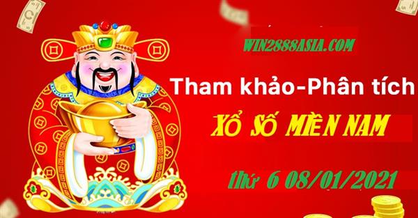 Soi cầu XSMN 8-1-2021 Win2888 Chốt số Cầu Đề Miền Nam thứ 6