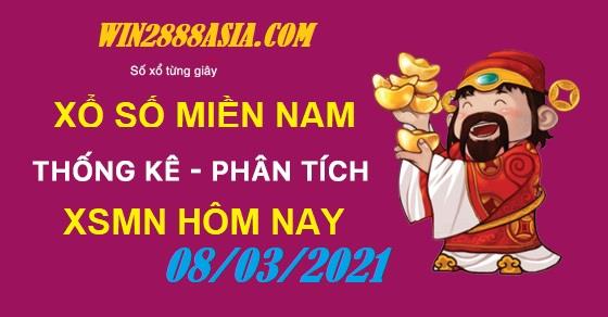 Soi cầu XSMN 8-3-2021 Win2888 Chốt số Cầu Đề Miền Nam thứ 2