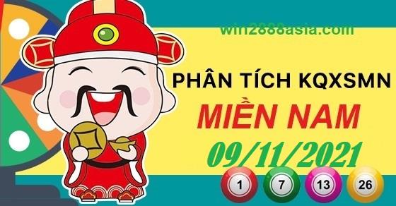 Soi cầu XSMN 9-11-2021 Win2888 Dự đoán Dàn Đề Miền Nam Thứ 3