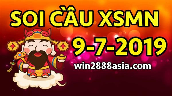 Soi cầu XSMN 9-7-2019 Win2888 Chốt số miền nam lô đề VIP