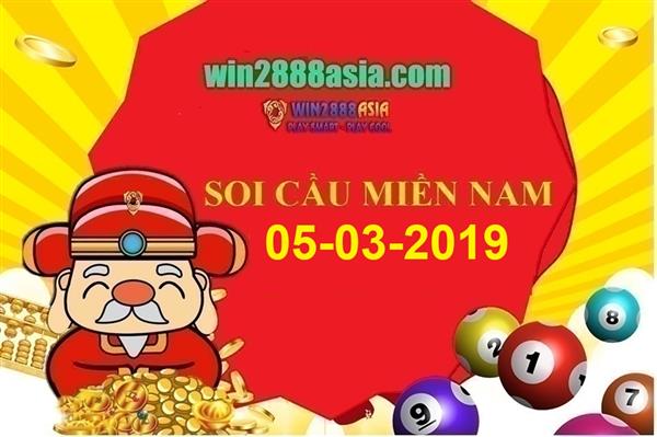 Soi cầu XSMN Win2888 05-03-2019 Dự đoán xổ số miền nam thứ 3