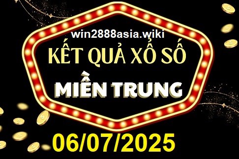 Soi cầu XSMT 06-07-2025 Win2888 Chốt số lô đề miền trung chủ nhật