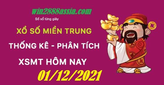Soi cầu XSMT 1-12-2021 Win2888 Chốt số Dàn Đề Miền Trung thứ 4