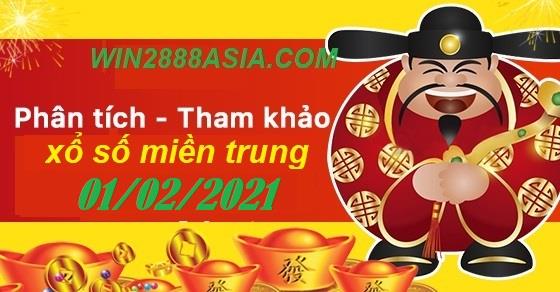 Soi cầu XSMT 1-2-2021 Win2888 Dự đoán Lô Đề Miền Trung thứ 2