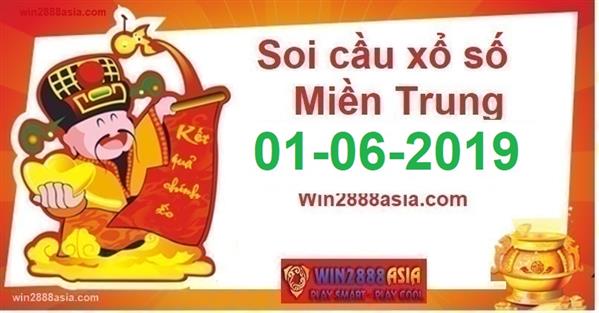 Soi cầu XSMT 1-6-2019 Win2888 Dự đoán cầu lô miền trung thứ 7