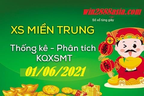 Soi cầu XSMT 1-6-2021 Win2888 Chốt số Dàn Đề Miền Trung thứ 3