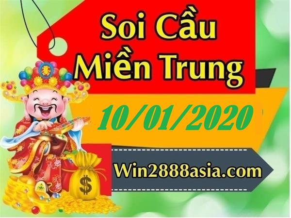 Soi cầu XSMT 10-1-2020 Win2888 Dự đoán Dàn Đề Miền Trung thứ 6