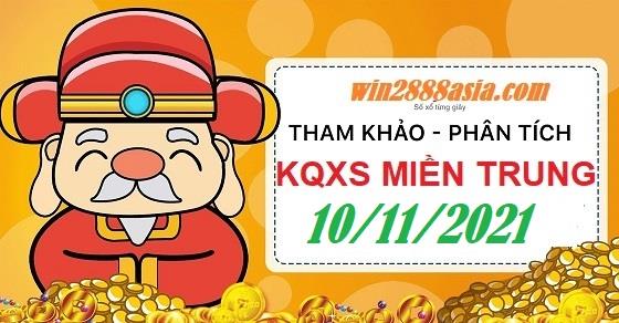 Soi cầu XSMT 10-11-2021 Win2888 Dự đoán Xổ Số Miền Trung thứ 4