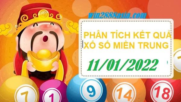 Soi cầu XSMT 11-1-2022 Win2888 Chốt số Cầu Lô Miền Trung thứ 3