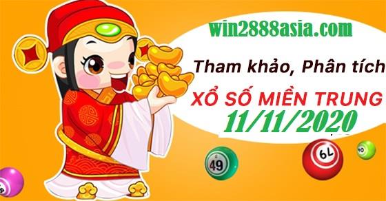 Soi cầu XSMT 11-11-2020 Win2888 Dự đoán Xỉu Chủ Miền Trung thứ 4