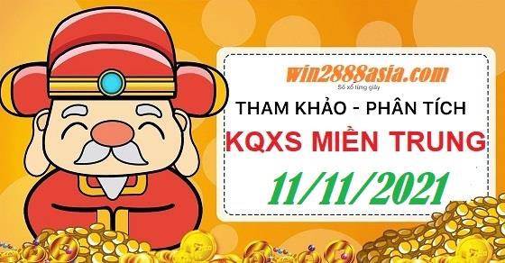 Soi cầu XSMT 11-11-2021 Win2888 Dự đoán Xổ Số Miền Trung Thứ 5