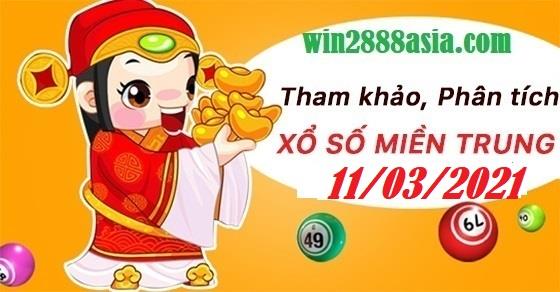 Soi cầu XSMT 11-3-2021 Win2888 Chốt số Cầu Lô Miền Trung thứ 5