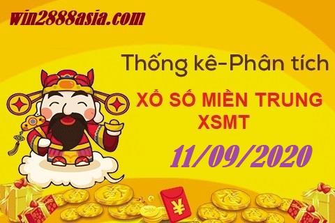 Soi cầu XSMT 11-9-2020 Win2888 Dự đoán Lô Đề Miền Trung thứ 6