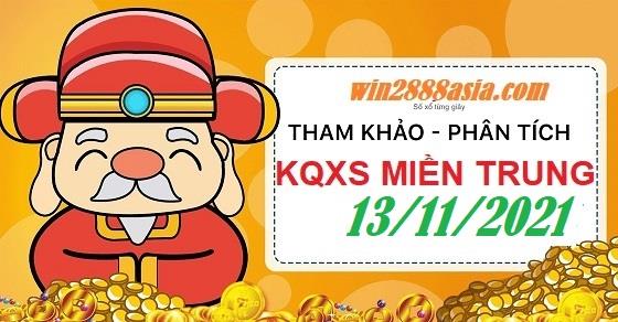 Soi cầu XSMT 13-11-2021 Win2888 Chốt số Lô Đề Miền Trung thứ 7