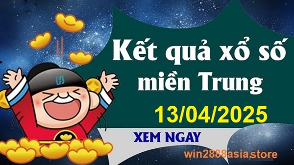 Soi cầu XSMT 13-04-2025 Win2888 Chốt số lô đề miền trung chủ nhật