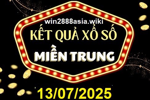 Soi cầu XSMT 13-07-2025 Win2888 Chốt số lô đề miền trung chủ nhật