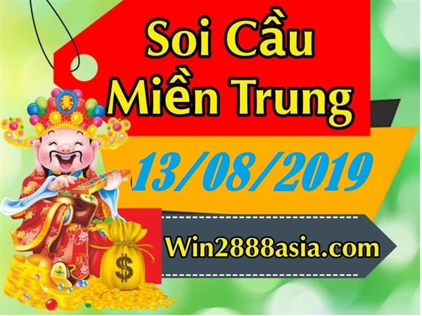 Soi cầu XSMT 13-8-2019 Win2888 Dự đoán xổ số miền trung chuẩn xác