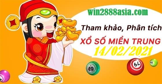 Soi cầu XSMT 14-2-2021 Win2888 Dự đoán Dàn Đề Miền Trung chủ nhật